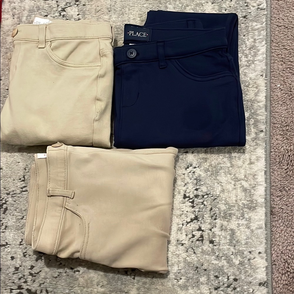 Children's Place Beige and Navy Pants Set
